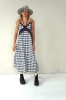 Plaid dress with thin straps