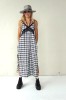 Plaid dress with thin straps