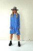 BOHO BLUE DRESS WITH LONG SLEEVES