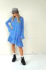 BOHO BLUE DRESS WITH LONG SLEEVES