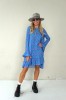 BOHO BLUE DRESS WITH LONG SLEEVES