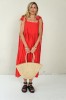 ROMANTIC LINEN RED DRESS