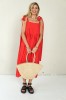 ROMANTIC LINEN RED DRESS