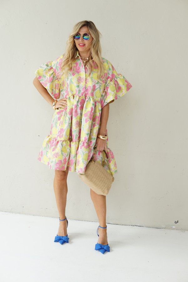LUXURY JACQUARD PINK DRESS