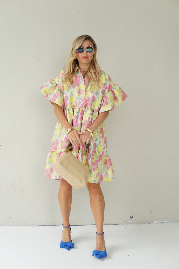LUXURY JACQUARD PINK DRESS