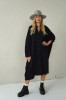 LONG VISCOSE SHIRT WITH PLEATED BACK