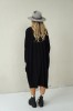 LONG VISCOSE SHIRT WITH PLEATED BACK