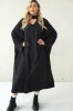 loose-fit wool dress with a ribbon