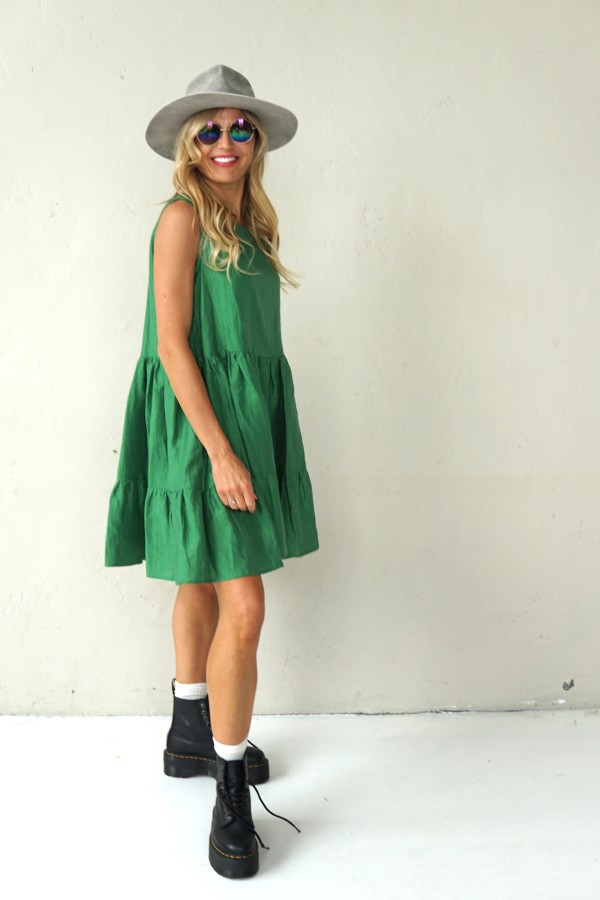 Green Linen Dress
