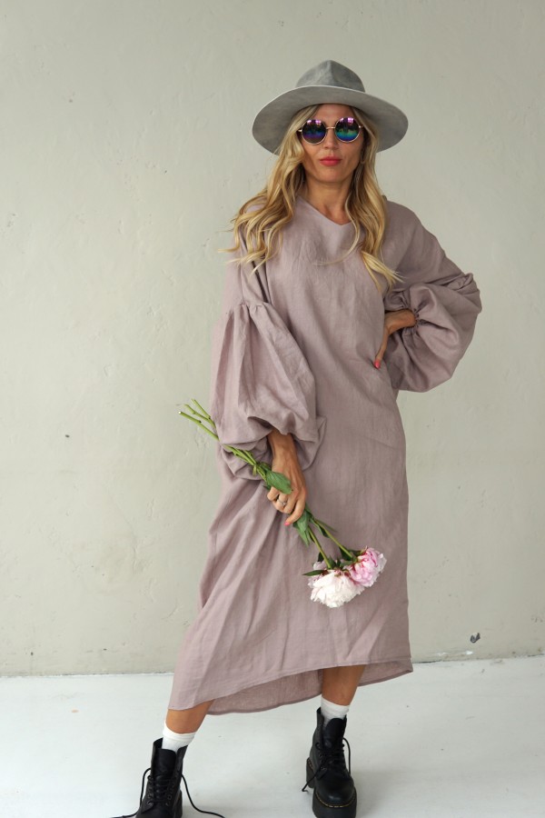 OVERSIZED LINEN DRESS