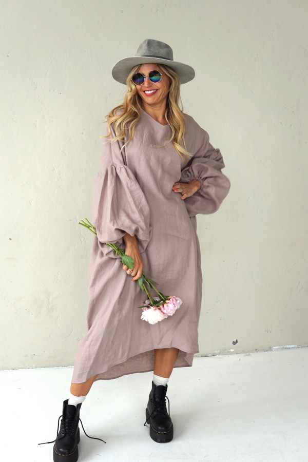 OVERSIZED LINEN DRESS