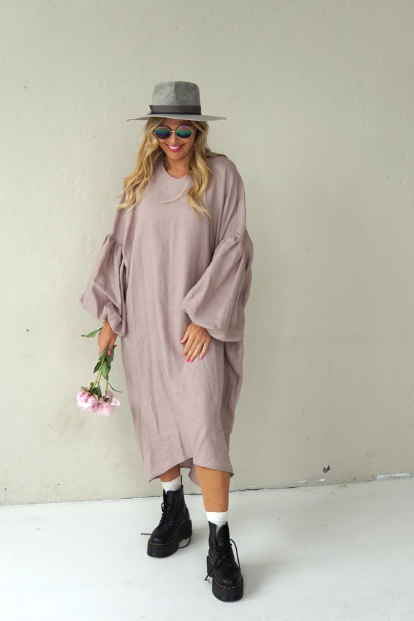 OVERSIZED LINEN DRESS