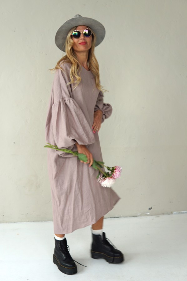 OVERSIZED LINEN DRESS