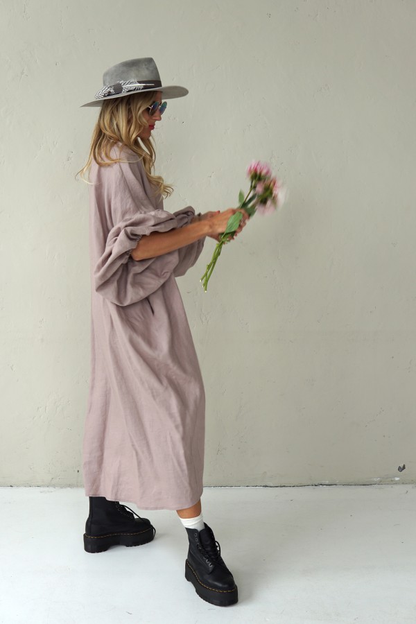 OVERSIZED LINEN DRESS