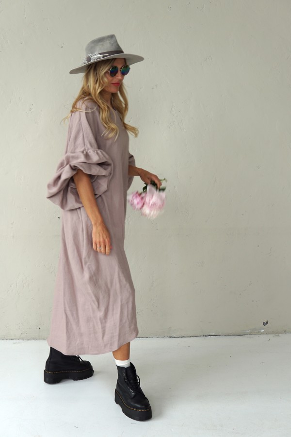 OVERSIZED LINEN DRESS