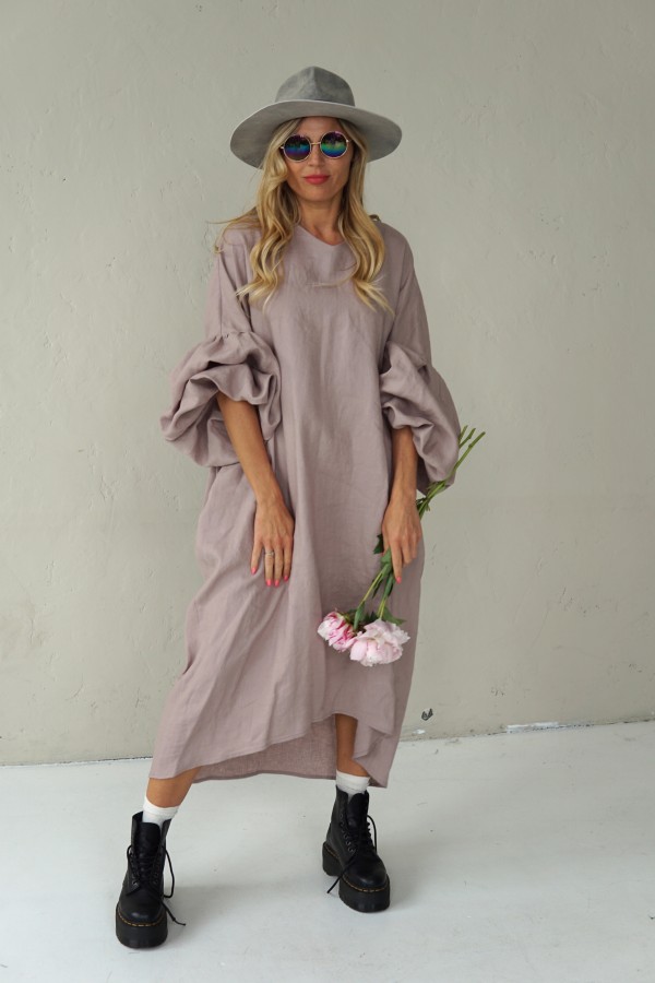 OVERSIZED LINEN DRESS