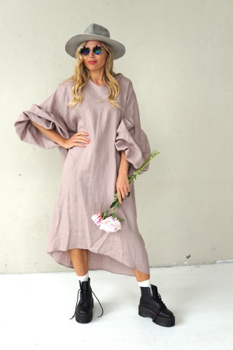 OVERSIZED LINEN DRESS