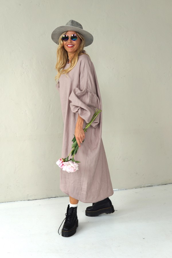 OVERSIZED LINEN DRESS