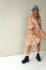 ROMANTIC VISCOSE DRESS WITH PUFF SLEEVES