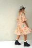 ROMANTIC VISCOSE DRESS WITH PUFF SLEEVES