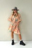 ROMANTIC VISCOSE DRESS WITH PUFF SLEEVES