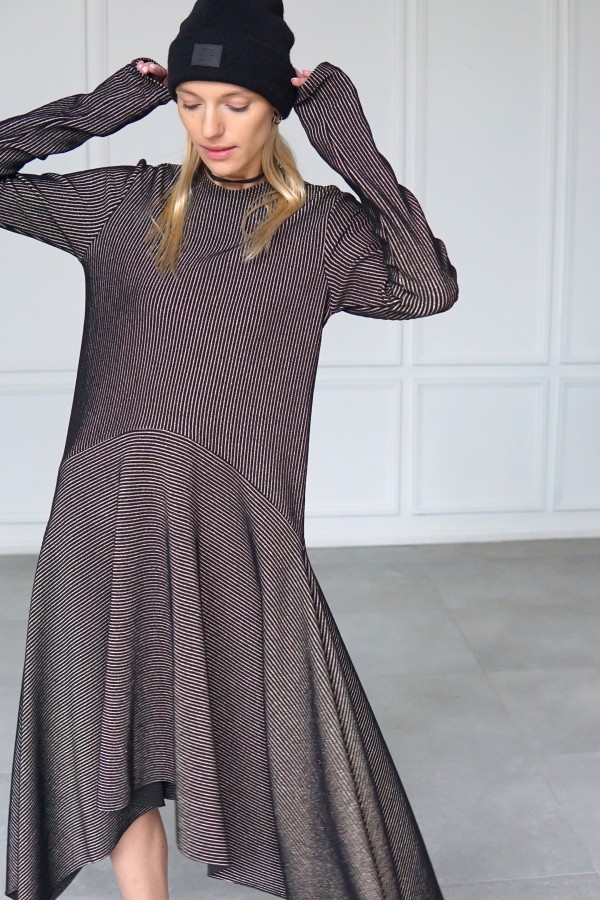 TWO-PIECE DRESS WITH LONG SLEEVES