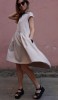 creamy light silhouette dress