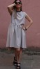 creamy light silhouette dress