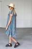 BOHO BLUE DRESS WITH SHORT SLEEVES