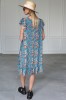 BOHO BLUE DRESS WITH SHORT SLEEVES