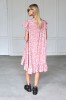 BOHO PINK DRESS WITH SHORT SLEEVES