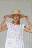 WHITE EMBROIDERED COTTON DRESS