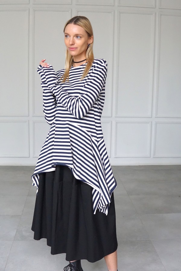 Jersey striped blouse