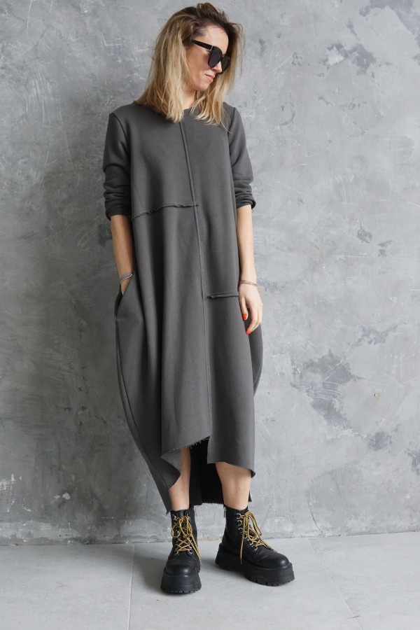 casual gray dress