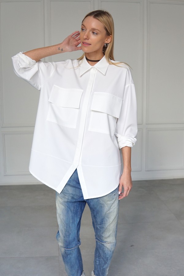 SHIRT WITH ASYMMETRICAL DETAIL