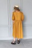 linen yellow dress