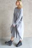 Casual maxi dress in gray jersey