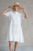 WHITE COTTON SHIRT DRESS