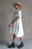 WHITE COTTON SHIRT DRESS