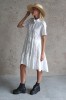 WHITE COTTON SHIRT DRESS