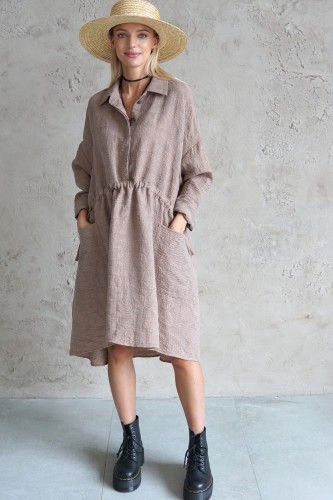 SHIRT DRESS WITH LONG SLEEVES 
