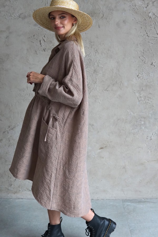 SHIRT DRESS WITH LONG SLEEVES 