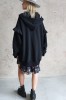 BLACK OVERSIZED HOODIE WITH ZIPPER 