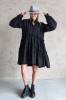 BLACK COTTON DRESS MALAGA