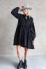 BLACK COTTON DRESS MALAGA