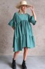 WIDE SILHOUETTE GREEN DRESS