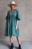 WIDE SILHOUETTE GREEN DRESS