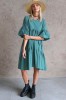 WIDE SILHOUETTE GREEN DRESS