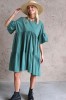 WIDE SILHOUETTE GREEN DRESS