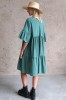 WIDE SILHOUETTE GREEN DRESS